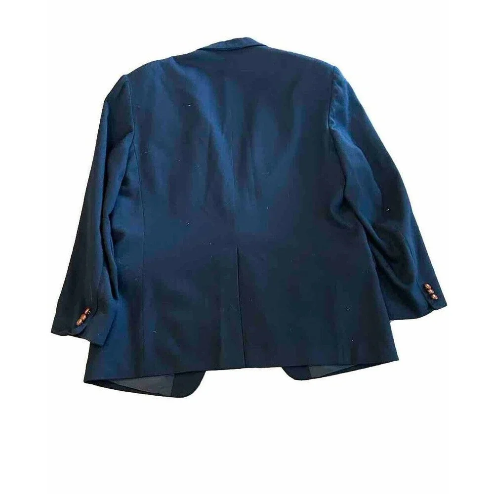 Farah of Texas CountryWear Blue‎ Wool  Blazer Sport Jacket 100% Wool 46L